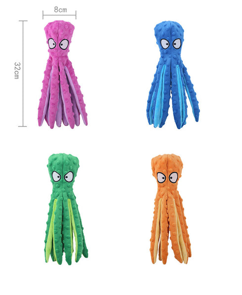 Crinkle Dog Toy Octopus with Corn